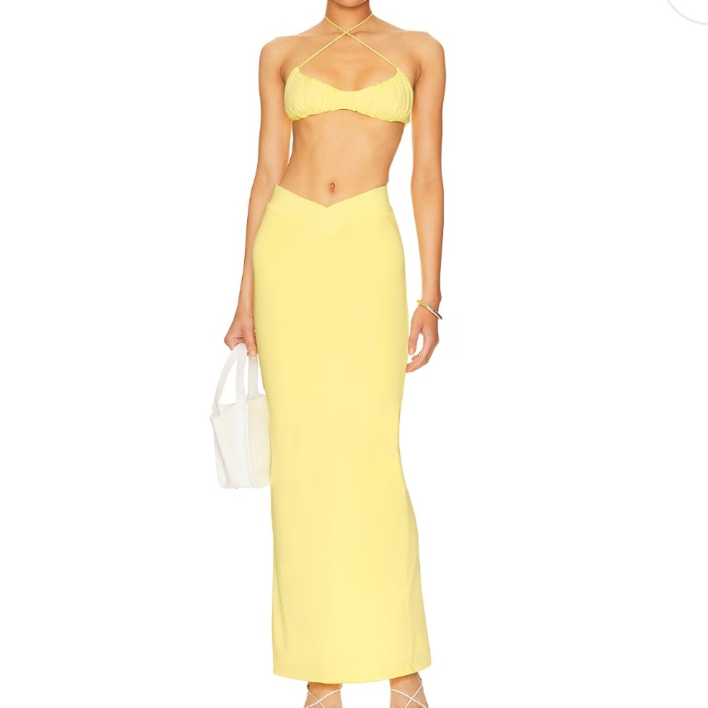 NEW Superdown Raquel Skirt Set in Yellow